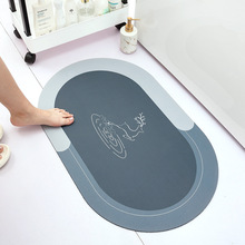 软硅藻泥橡胶地垫麂皮绒地毯脚垫科技布入户门吸水垫子浴室防滑垫