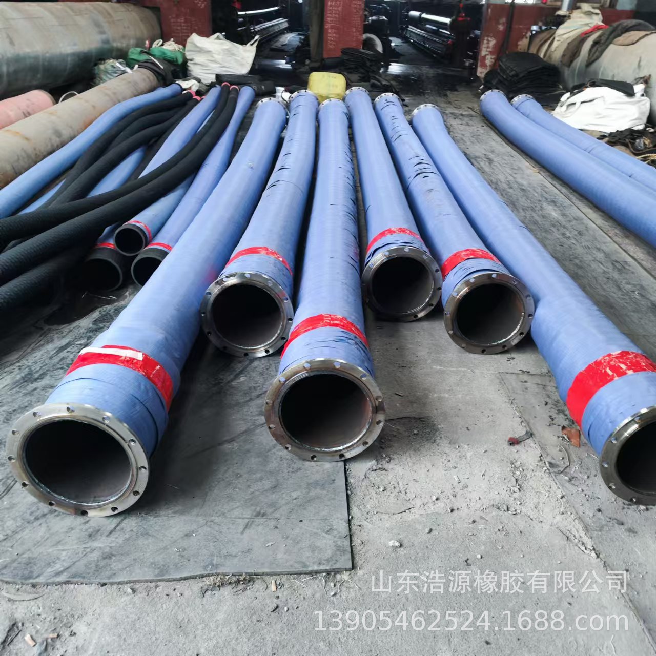 法兰钢丝管工农业吸排水鱼塘换水用大口径钢丝法兰吸排软管