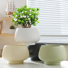 一件代发陶瓷花盆特大号轻奢ins风上档次高级蝴蝶兰家用多肉花盆