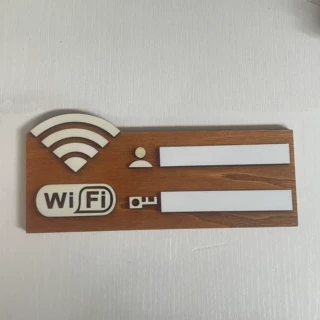 跨境新款木质2D平面wifi密码牌墙壁挂饰无线网络指示牌酒店家居装