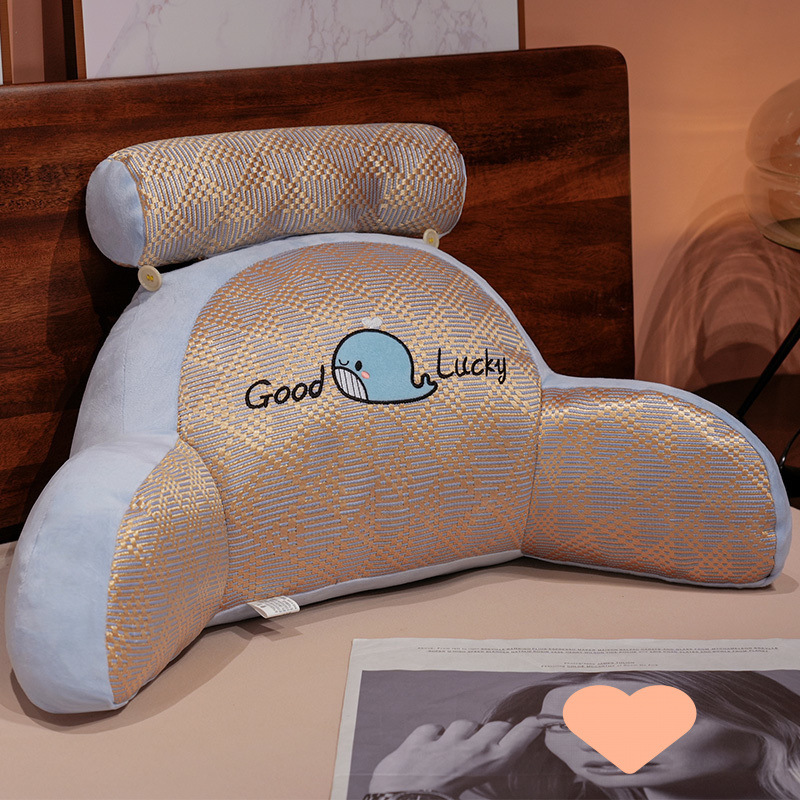 Verano almohada de cabecera dormitorio dormitorio dormitorio para jugar en la cama almohada de cintura almohada fresca y transpirable gran respaldo