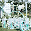 婚庆纱幔结婚用品大椅背纱楼梯纱白色生日婚礼装饰场景布置