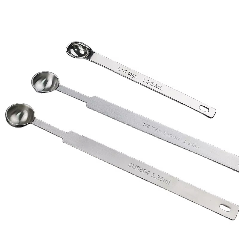 Edelstahl Messlöffel Mit Langem Stiel Für Backen Und Tee_voghion.com