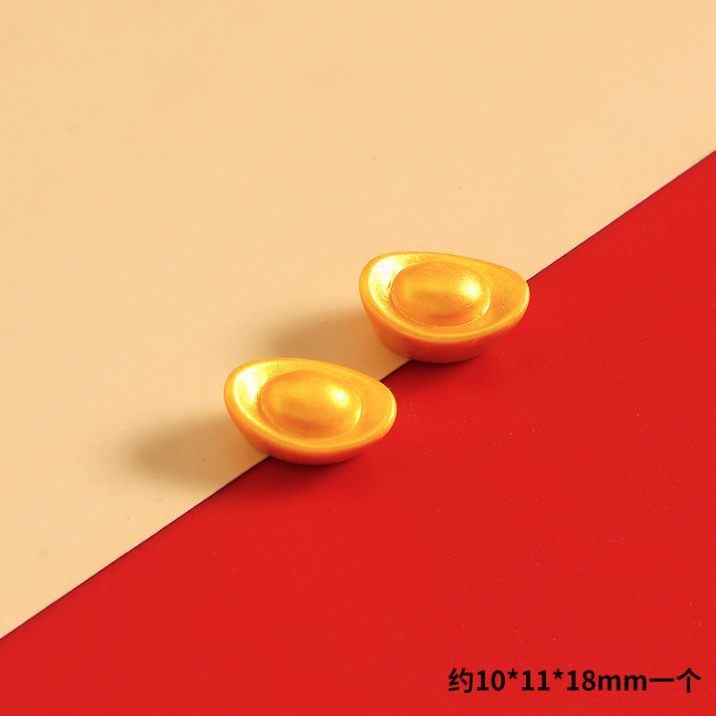 新年福娃元宝字牌樹脂部品diyクリームゴム携帯ケースヘアピン冷蔵庫貼り装飾材料