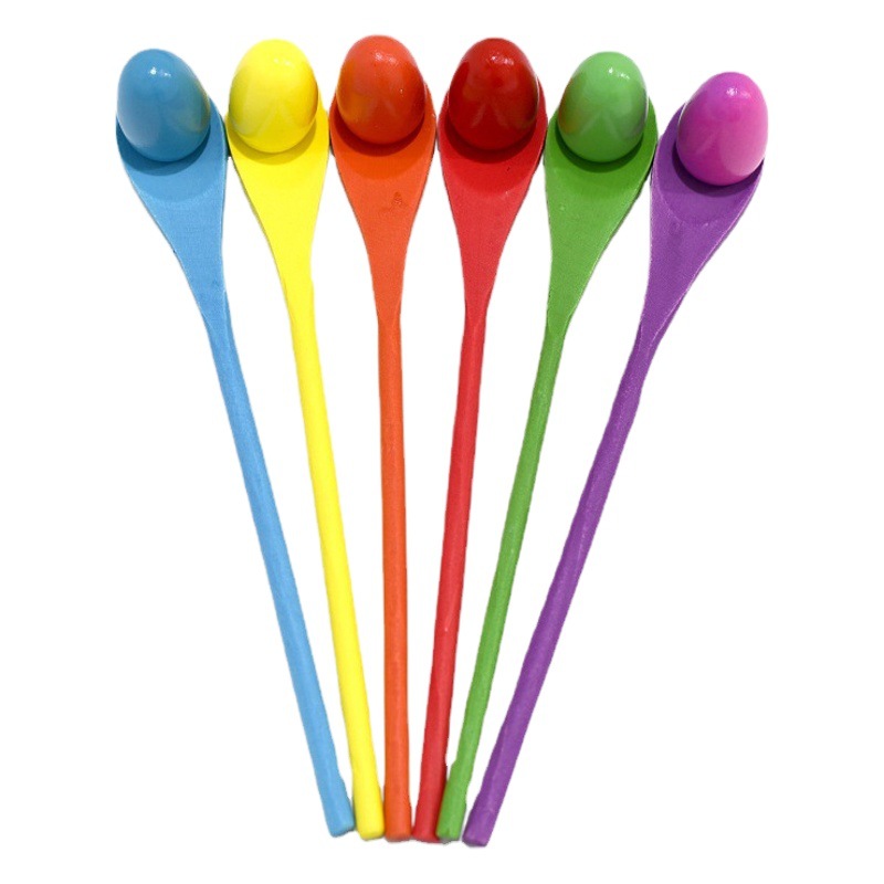 Bolsa de patata bolsa competencia equilibrio palo cuchara madera huevo saco salto doble atado pies al aire libre niños adultos partido juego
