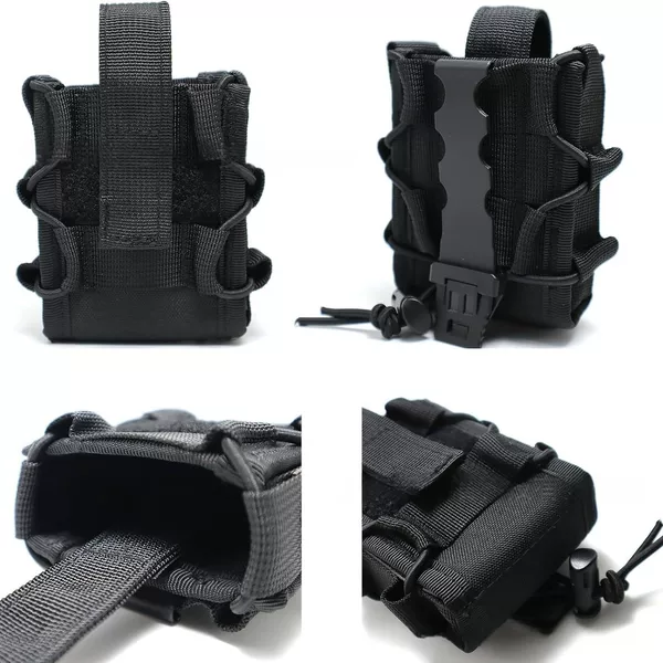 Cross-Border Hot Outdoor Tactical New Handcuff Bag Molle Plastic Clip Velcro Webbing Handcuff Bag