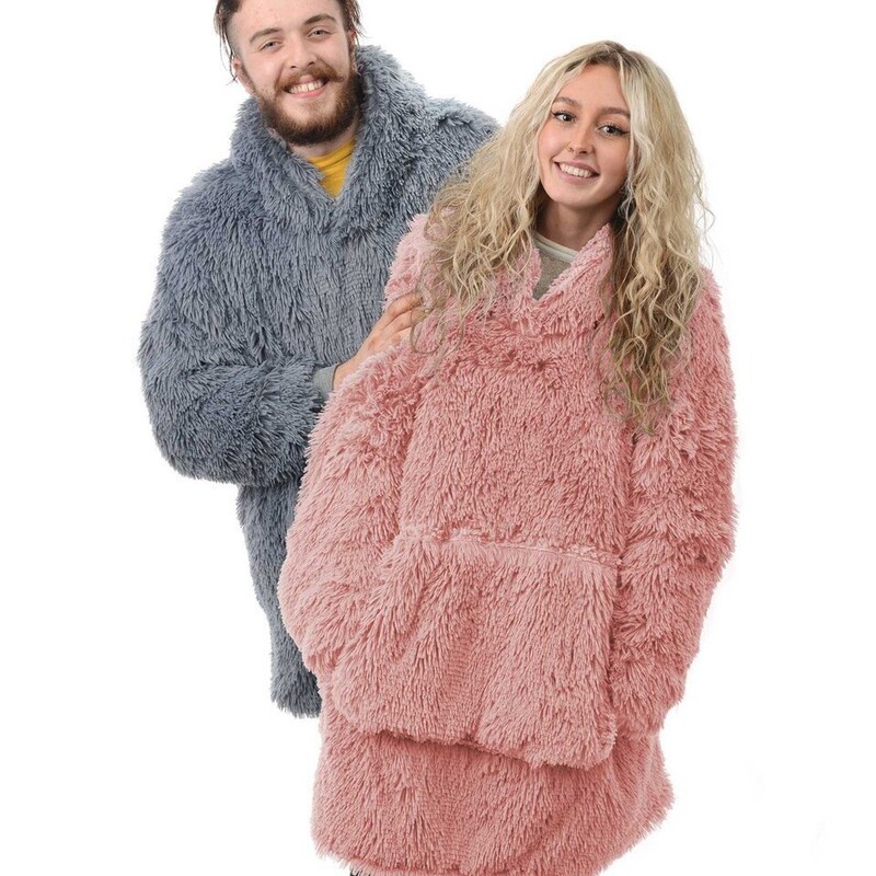 Customized Hoodie Blanket Plush Soft Fluffy Flannel Pajamas Thickeneded Pullover Hooded Lazy Tv