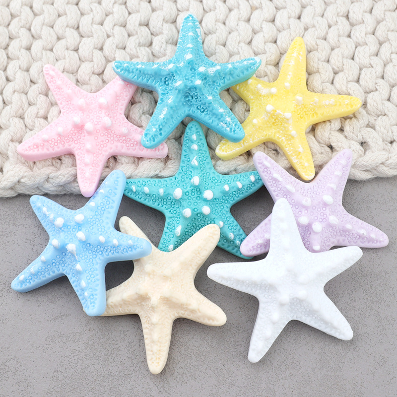 Starfish Shell Resin Accessories DIY Ocean Series Cream Glue Refrigerator Magnet DIY Micro Landscape Landscaping Ornaments