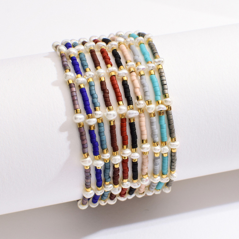 Japanese Miyuki beads pearl bracelet cross-border fashion adjustable woven bracelet simple beaded bracelet bracelet