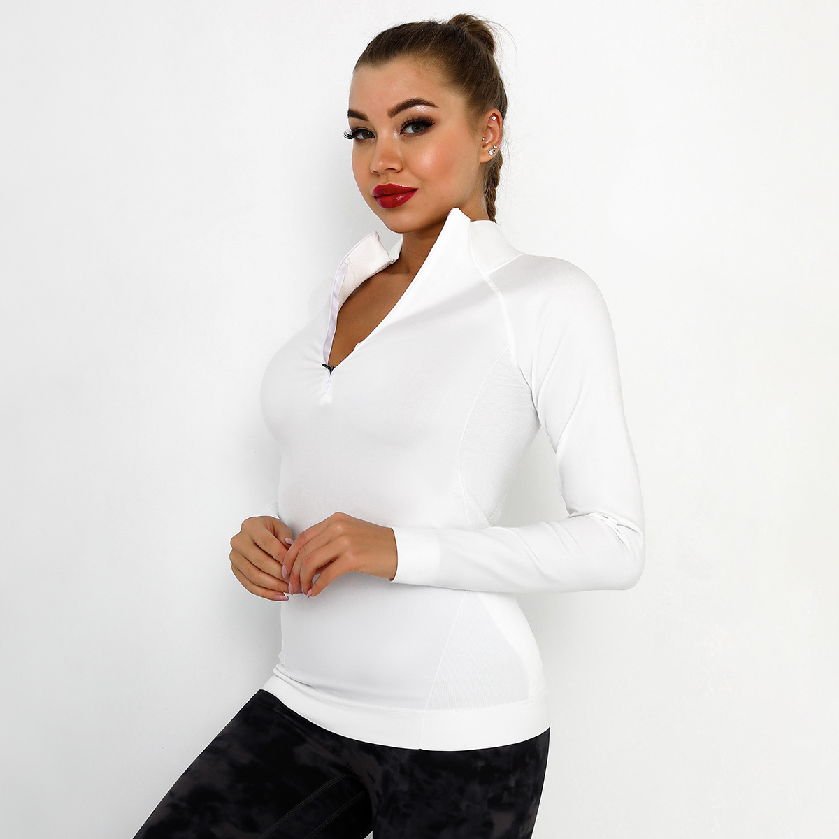 knitted sexy fitness sports quick-drying yoga top NSLX63095