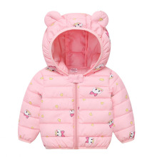外贸秋冬新款儿童轻薄款羽绒棉服男童女童保暖短款外套宝宝耳朵款