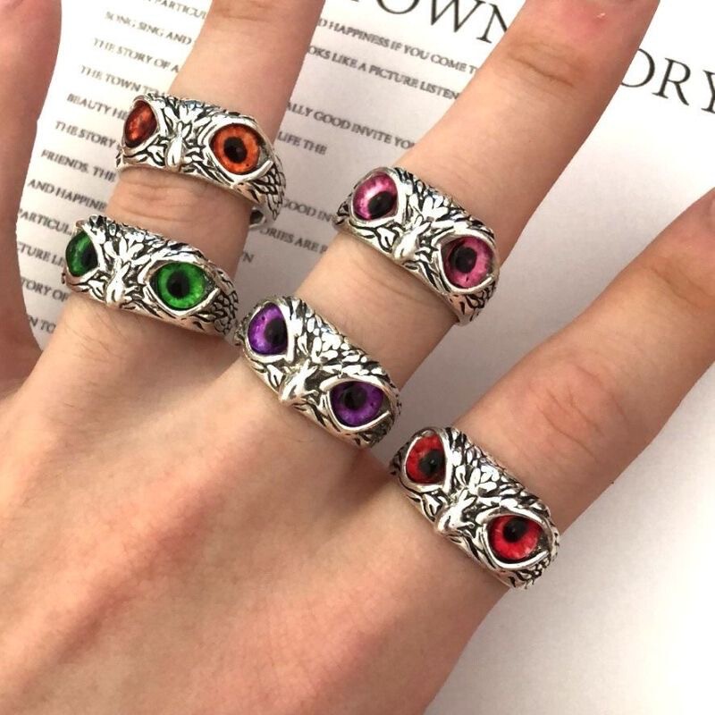 Vintage Owl Ring for Men, Handmade, Adjustable, Couple's Ring, Niche Design, Trendy, Luxury Index Finger Ring Vintage Owl Ring for Men, Handmade, Adjustable, Couple's Ring, Niche Design, Trendy, Luxury Index Finger Ring