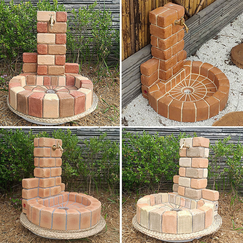 Unison Outdoor Sink Kindergarten Wash Basin Villa Garden Courtyard Small Tile Pastoral Decoration Unison Outdoor Sink Kindergarten Wash Basin Villa Garden Courtyard Small Tile Pastoral Decoration