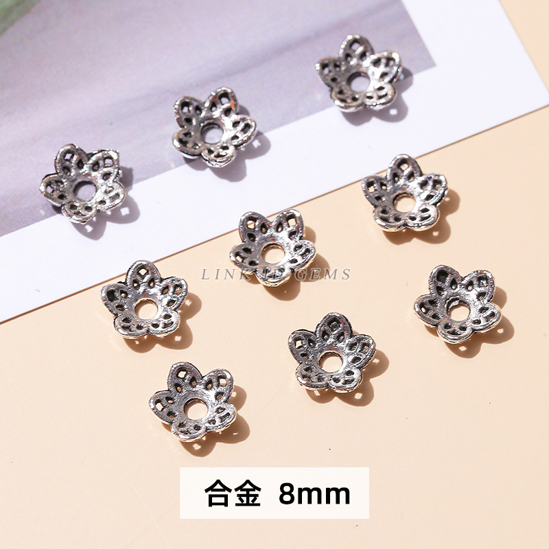 Alloy five-petal flower tray