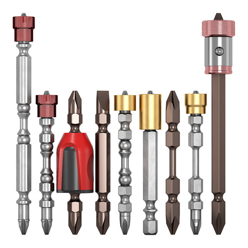 Bailey strong magnetic bit bit, nozzle bit, screwdriver head, extended screwdriver double cross set, super hard wind bit bit