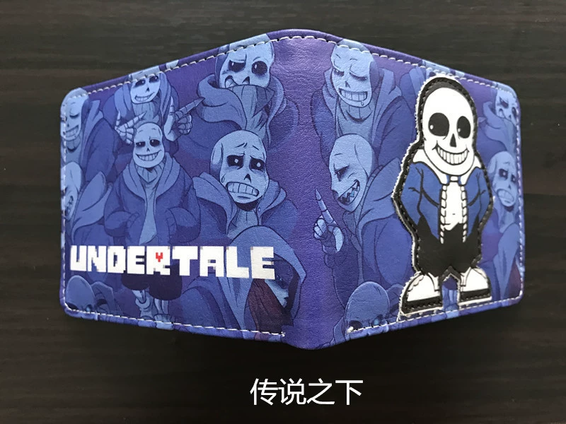 Под легендой, компактный бумажник Undertale Skeleton Brothers, периферия игры, короткий студенческий бумажник, следовать