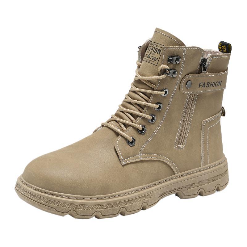 Zapatos de hombre de caña alta Primavera y otoño Montañismo al aire libre Zapatos de seguro laboral Botas de herramientas Botas Martin de trabajo Zapatos deportivos de motocicleta para hombre Zapatos de moda para hombre