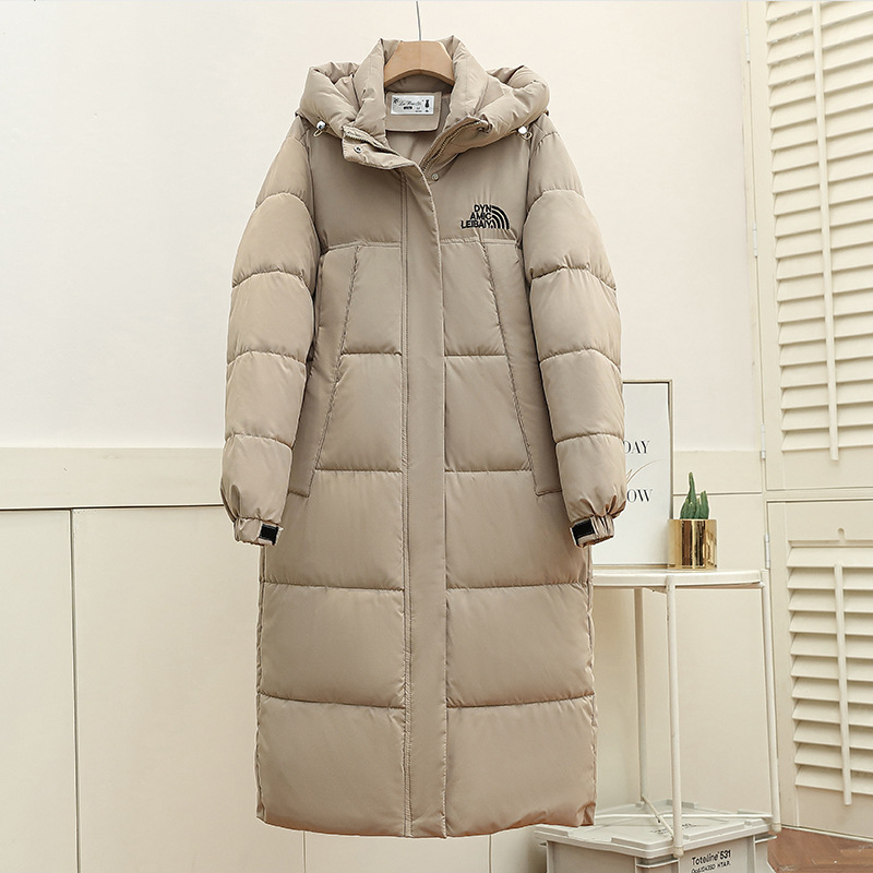 Women's Winter Coat Thickened Cotton Hooded Long Warm Jacket_voghion.com