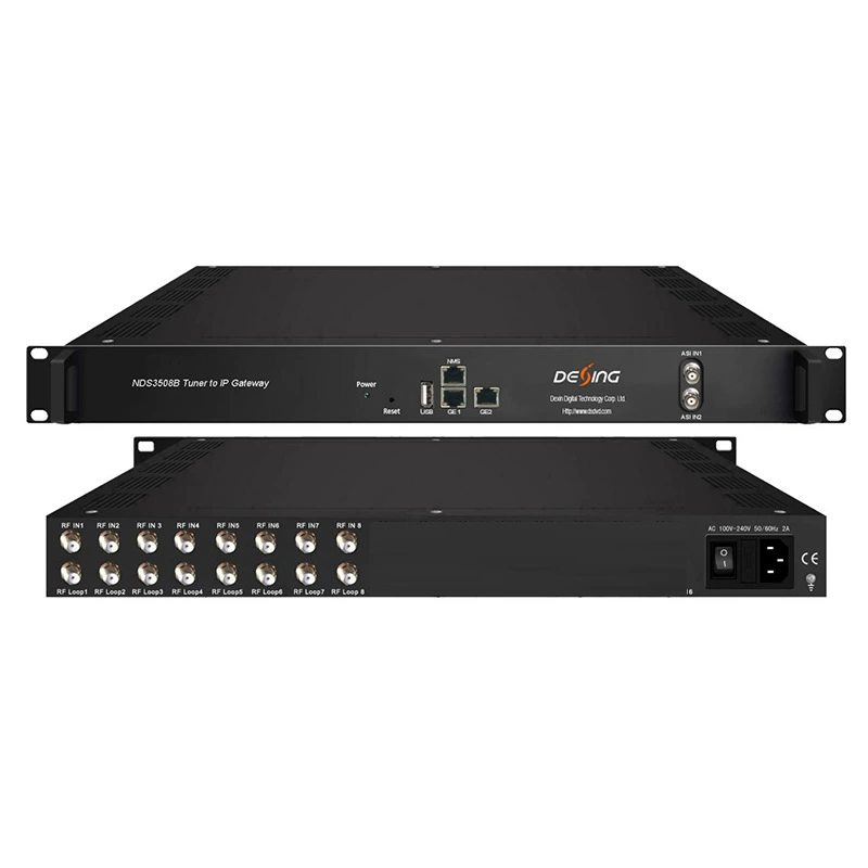 «8 12 DVB-S2 DVB-T2 ISDB ATSC DVB-C Tuner conver IP an ASI»