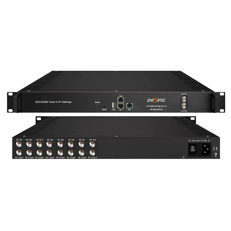 «8 12 DVB-S2 DVB-T2 ISDB ATSC DVB-C Tuner conver IP an ASI»
