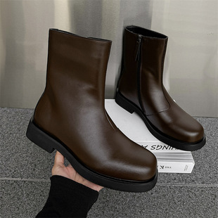 American Retro Chelsea Boots 2024 New Autumn and Winter Martin Boots Men's Fashionable British Leather Shoes 88988-J