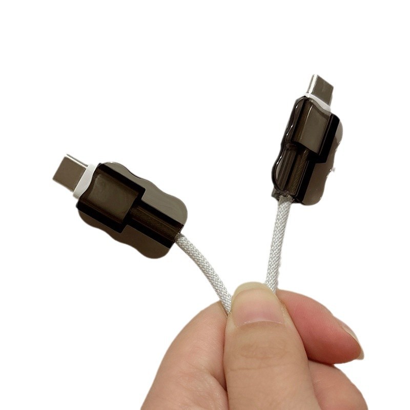 Cordillera de material ondulado Android para cable de datos de Apple Lightning cabeza de cable 15 Doble tipo-c abrazadera image 6