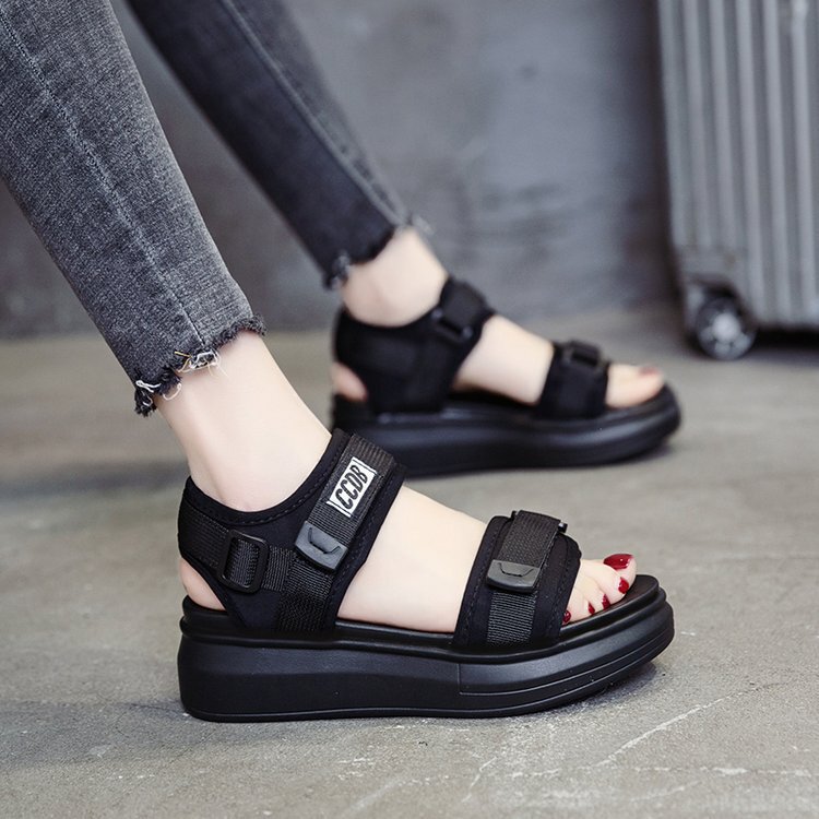 Sports Sandals Women's 2022 Summer New Korean-style Velcro Open Toe Platform Platform Fashion Casual Beach Shoes Sports Sandals Women's 2022 Summer New Korean-style Velcro Open Toe Platform Platform Fashion Casual Beach Shoes
