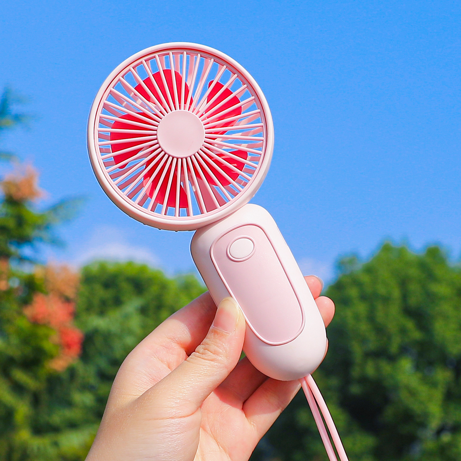 Ventilador de mano recargable fresco de verano, mini ventilador eléctrico portátil para estudiantes, carga USB, regalo portátil para exteriores