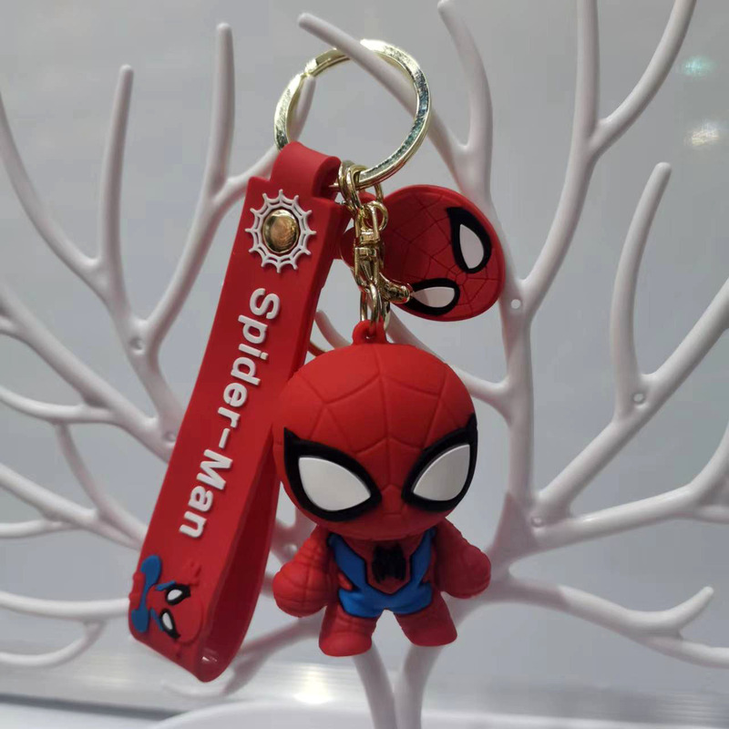 クロスボーダー創意漫画スパイダーマン毒公仔キーホルダーストラップ自動車キーホルダーアクセサリープレゼント|undefined