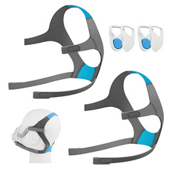 人工呼吸器ヘッドバンド CPAP ResMed マスクヘッドバンド複合スポンジ弾性ブルーグレー F20 N20 ヘッドバンド