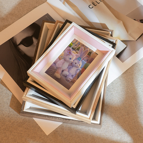 Creative color matching wooden photo frame table hanging wall 5 6 inches 7 8 10 A4 12 inches photo studio framed photo frame wholesale
