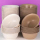 Degradable four-piece rice husk disposable tableware bowl chopsticks plate cup suit wedding banquet food household outdoor