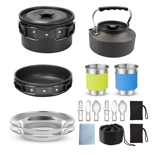 Outdoor Products Amazon New Outdoor Cookware Camping Set Pot Teapot Combination Camping Pot Kettle Set