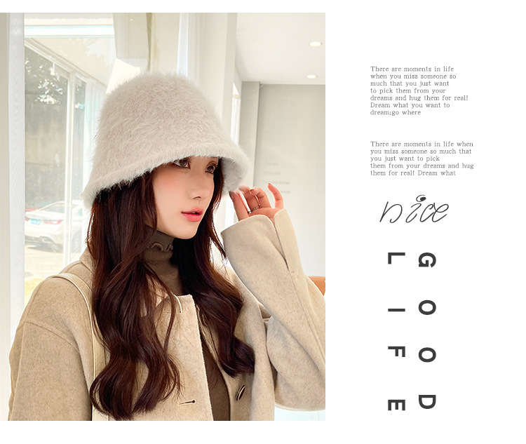 145g Weight Bucket Hat Hats Type Daily, Party Occasion Acrylic Material Solid Color Pattern Autumn&Winter Season Women's Gender Korean Style Style Eaveless Rim Women's Korean Style Solid Color Eaveless Bucket Hat 5