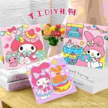 钻石画diy材料包创意手工点钻数字油画卡通风景解压玩具摆摊批发