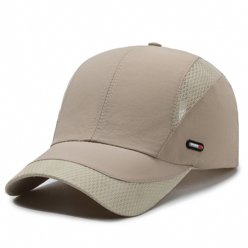 Sombrero de sol unisex para hombre, para deportes al aire libre, transpirable, de malla, de secado rápido, color liso y perforado._voghion.com