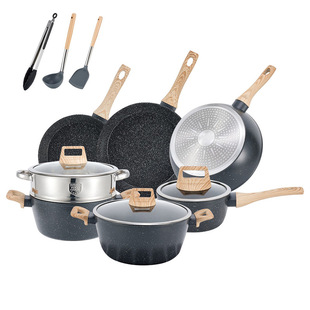Meikeduo Mexican Cross-Border Non-Stick Kitchenware Set Milk Pot Frying Pan Soup Pot Manufacturer Wholesale Induction Cooker Universal