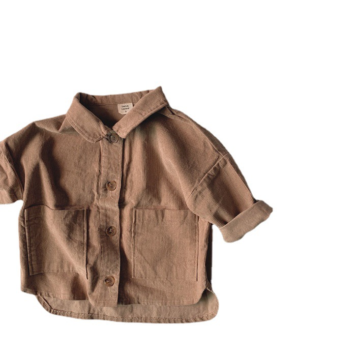Estilo coreano ropa para niños bebé primavera abrigo de pana ins bebé abrigo de manga larga bebé abrigo de primavera