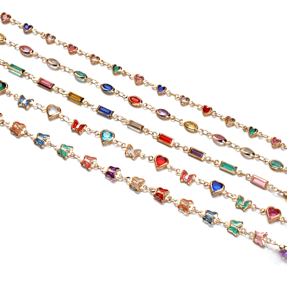 15g Weight Chain Jewelry Making Type 1 M Jewelry Making Size Glass Inlay Material DIY Jewelry Accessories, Bracelets, Necklace Classification 1 Roll Quantity Glass, Copper Material Bag, Colorful, Heart Shape, Butterfly Pattern Plating Design Casual, Simple Style Style 1 Roll Bag Colorful Heart Shape DIY Jewelry Accessories Bracelets Necklace Glass Copper Glass Casual Simple Style DIY Jewelry Accessories Bracelets Necklace 28