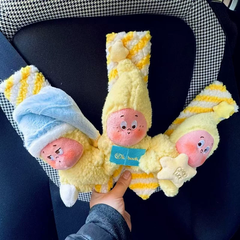 2025 Новый автомобильный ремень безопасности, плечевой чехол, защита, мягкий милый автомобильный декор, украшение интерьера автомобиля, пара