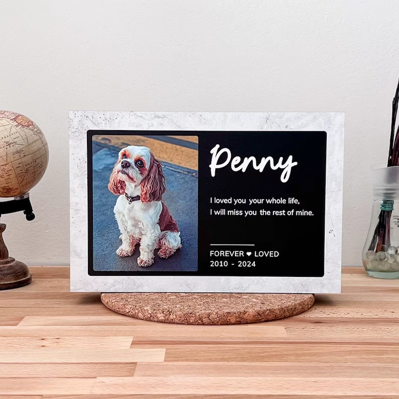 Деревянная урна-шкатулка на память с фото и именем питомца, подарок на память