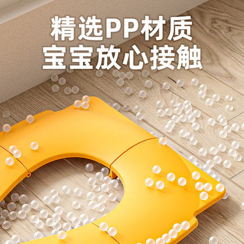 Foldable children's toilet seat with non-slip travel potty for babies and toddlers
