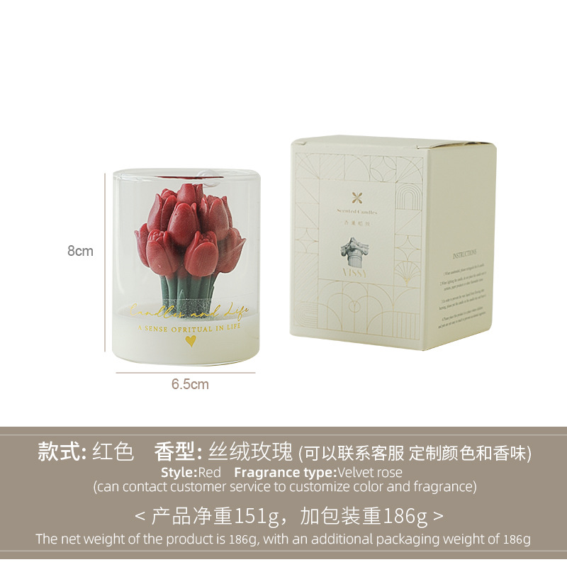 Tulip Cup Wax Rojo (aroma: silk wax)