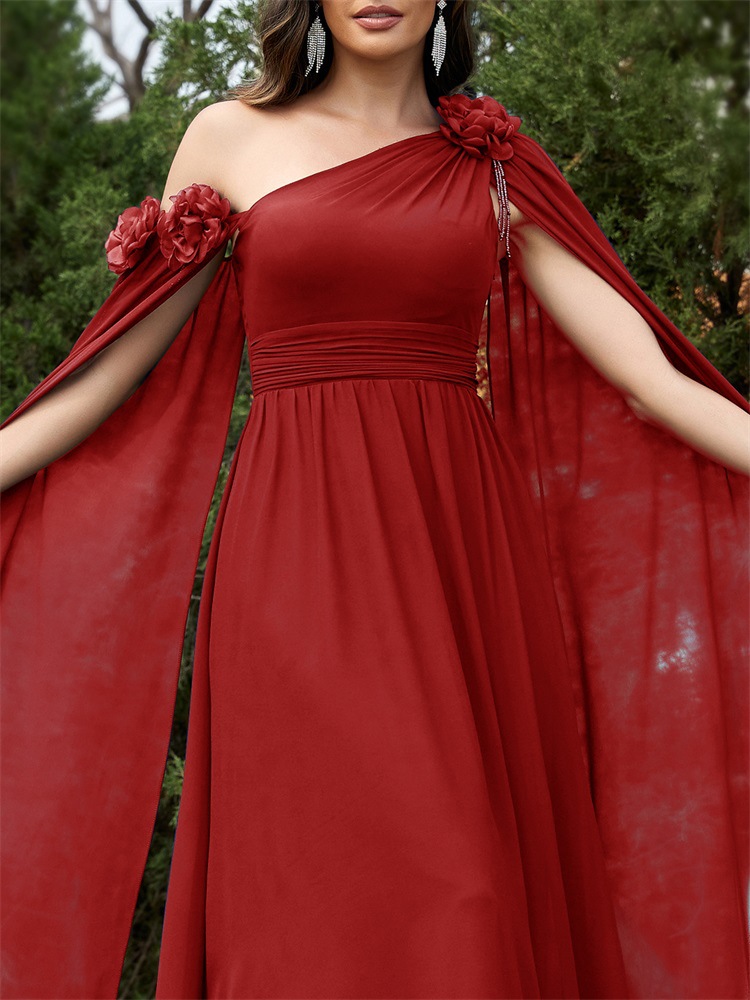Elegant Women's A-line Chiffon Evening Dress For Formal Banquets_voghion.com