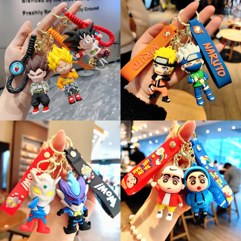 Cartoon pvc animation series keychain tide play doll car key chain bag pendant claw machine gift wholesale Cartoon pvc animation series keychain tide play doll car key chain bag pendant claw machine gift wholesale