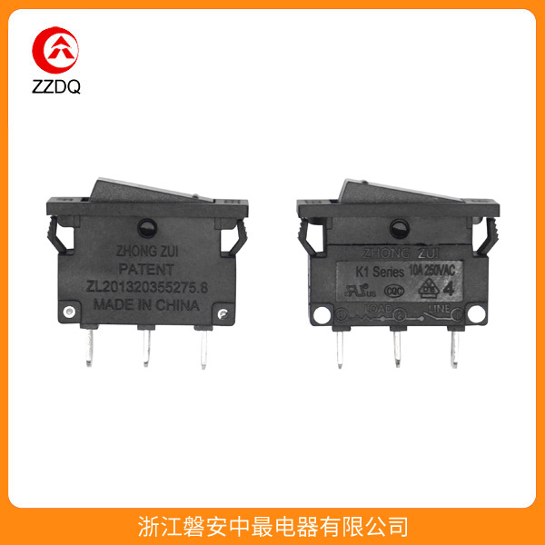 K1 黑体红透点过载保护开关