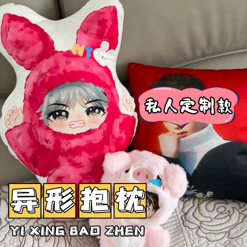 Personaje personalizado alienígena almohada blanca borde feo gato perro mascota muñeca objetos retratos para dibujar regalos personalizados parodia