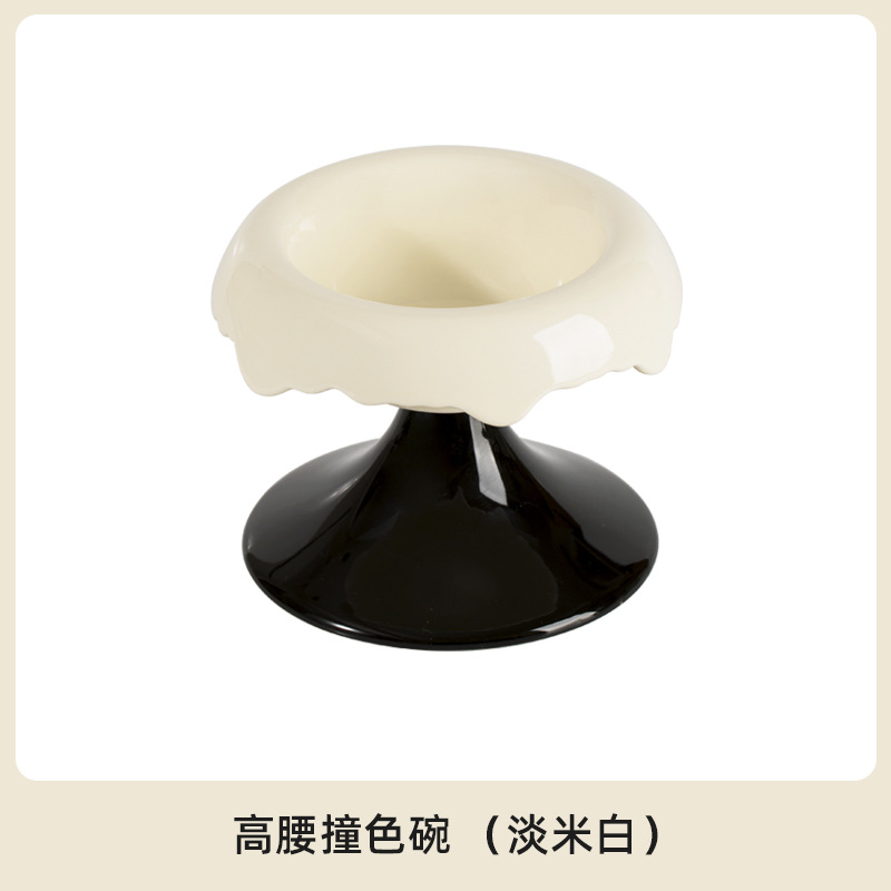 Cerámica creativa de patas altas para mascotas para perros y gatos cuello para gatos cuenca de alimentación granos para beber agua cuenca de artículos para mascotas cuenca