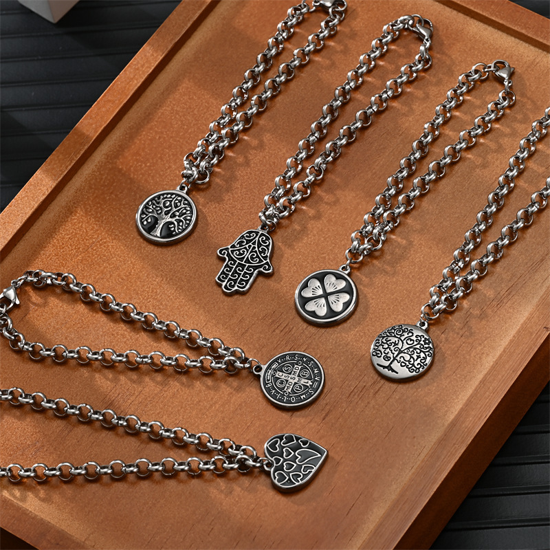 European and American Cold Style Bracelet Love Square Round Geometric Chain Accessories Retro High-grade All-match Bracelet Bracelet