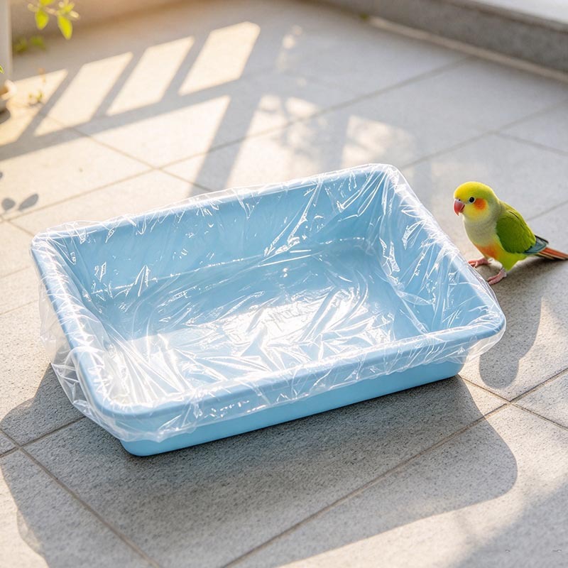 Rabbit Cage Disposable Film Urine Pad Pet Tray Elastic Cleaning Bag Parrot Bird Cage Cleaning Protective Cover